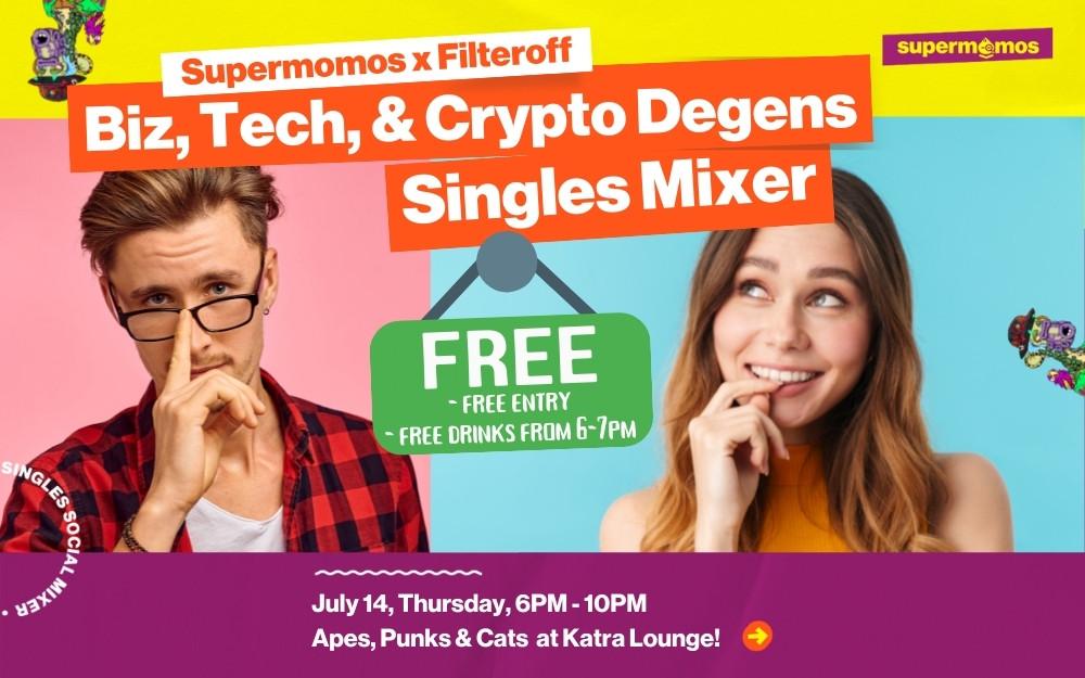 Bastille Day Biz, Tech, & Crypto Degen Singles Mixer - Free drinks 6-7pm! [Supermomos x Filteroff]